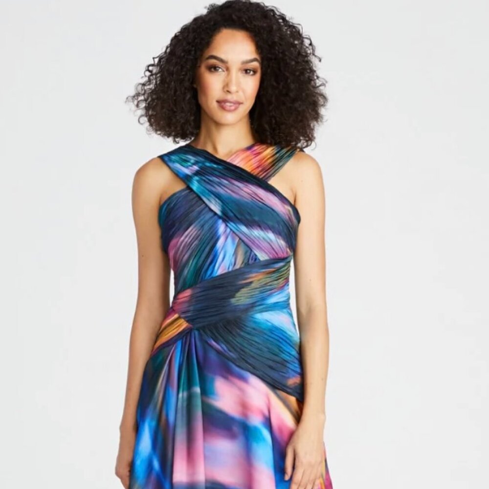 Theia Stacy Halter Neck Gown Size 8